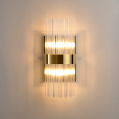 Lampa ścienna  B złota 50 cm z kryształkami DW920 gold