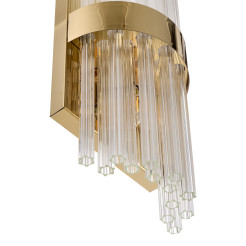 Lampa ścienna  B złota 50 cm z kryształkami DW920 gold