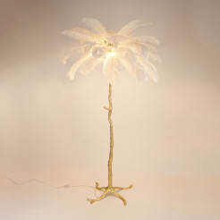 Lampa podłogowa  170 cm - pióra białe ST-DN127-F white