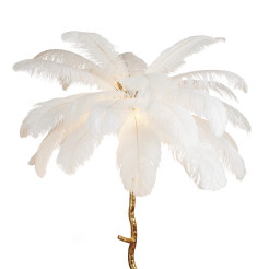 Lampa podłogowa  170 cm - pióra białe ST-DN127-F white