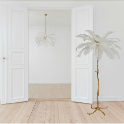 Lampa podłogowa  170 cm - pióra białe ST-DN127-F white