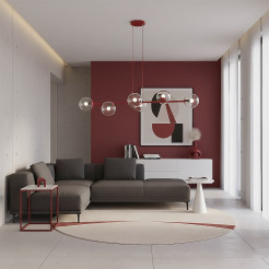 6 BURGUNDY TRANSPARENT 1645/6