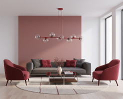 8 BURGUNDY TRANSPARENT 1645/8
