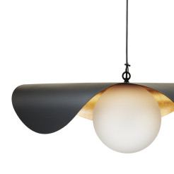 Lampa wisząca  40 cm - czarno złota ST-F22020601-D40 black