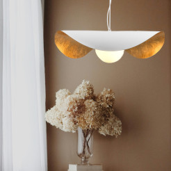 Lampa wisząca  40 cm - biało złota ST-F22020601-D40 white