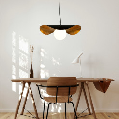 Lampa wisząca  80 cm - czarno złota ST-F22020601-D80 black