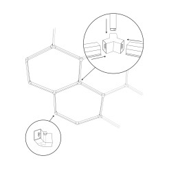 PANEL LED HONEY COMB 42W 18268