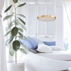 Lampa wisząca  60 cm - LED, złoty alabaster ST-MD2407