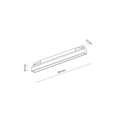 MAGNETIC EASY LINE BLACK 12W CCT 18269