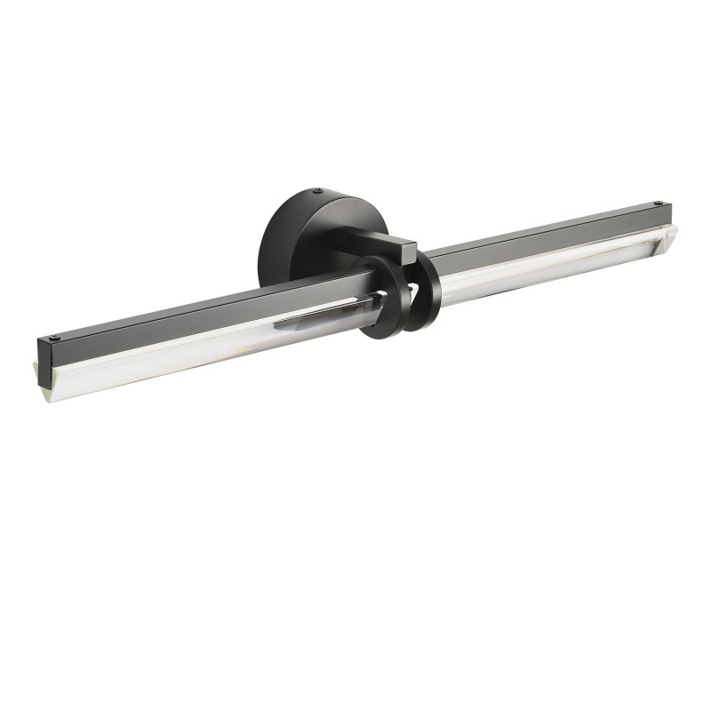 Lampa ścienna  LED 58 cm- czarno szklany kinkiet ST-DN1621-BLACK
