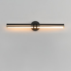 Lampa ścienna  LED 58 cm- czarno szklany kinkiet ST-DN1621-BLACK