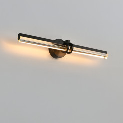 Lampa ścienna  LED 58 cm- czarno szklany kinkiet ST-DN1621-BLACK