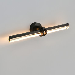 Lampa ścienna  LED 58 cm- czarno szklany kinkiet ST-DN1621-BLACK