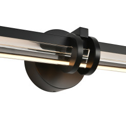 Lampa ścienna  LED 58 cm- czarno szklany kinkiet ST-DN1621-BLACK
