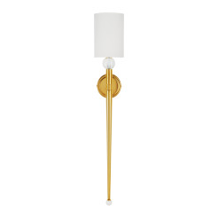 Lampa ścienna  92 cm-  złoty kinkiet z białym abażurem ST-8436 AGB-CE GOLD
