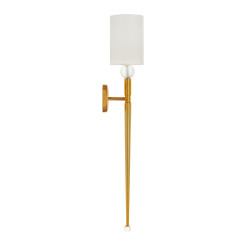 Lampa ścienna  92 cm-  złoty kinkiet z białym abażurem ST-8436 AGB-CE GOLD