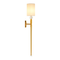 Lampa ścienna  92 cm-  złoty kinkiet z białym abażurem ST-8436 AGB-CE GOLD