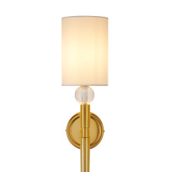 Lampa ścienna  92 cm-  złoty kinkiet z białym abażurem ST-8436 AGB-CE GOLD