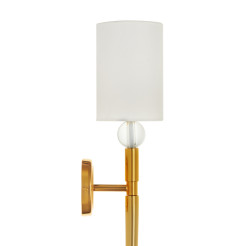 Lampa ścienna  92 cm-  złoty kinkiet z białym abażurem ST-8436 AGB-CE GOLD