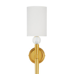 Lampa ścienna  92 cm-  złoty kinkiet z białym abażurem ST-8436 AGB-CE GOLD