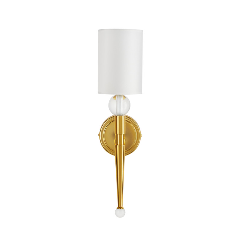 Lampa ścienna  52 cm-  złoty kinkiet z białym abażurem ST-8421 AGB-CE GOLD