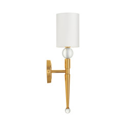 Lampa ścienna  52 cm-  złoty kinkiet z białym abażurem ST-8421 AGB-CE GOLD