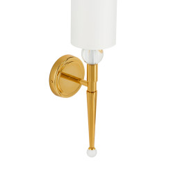 Lampa ścienna  52 cm-  złoty kinkiet z białym abażurem ST-8421 AGB-CE GOLD