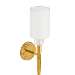 Lampa ścienna  52 cm-  złoty kinkiet z białym abażurem ST-8421 AGB-CE GOLD