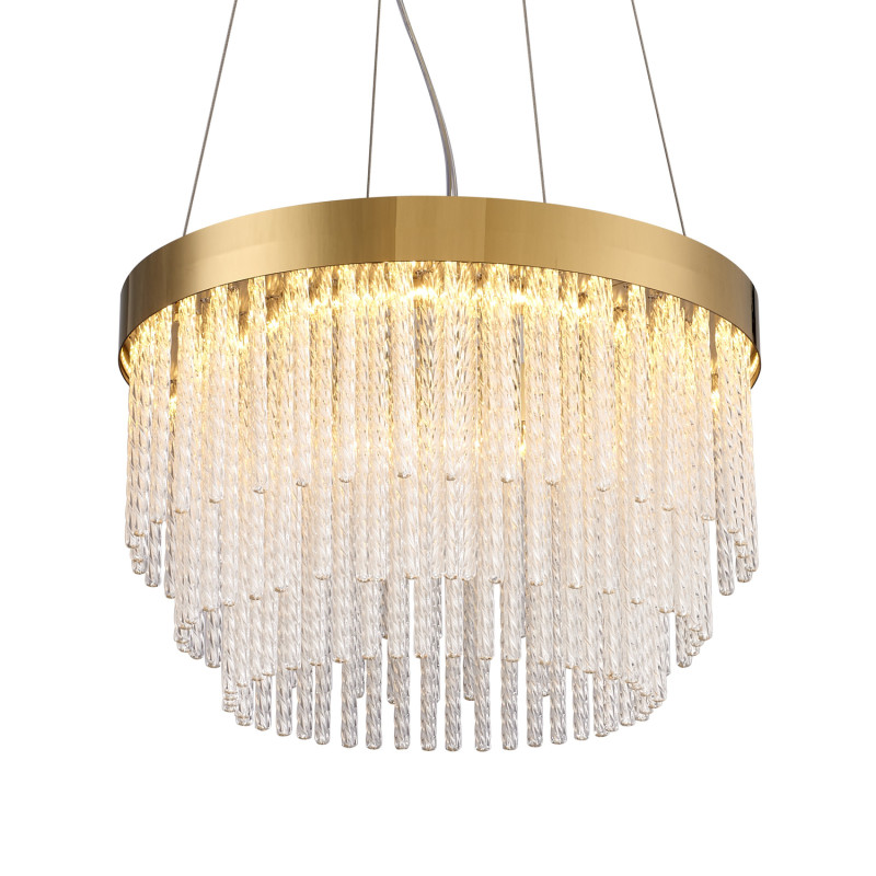 Lampa wisząca   40 cm - żyrandol  kryształowo-złoty ST-DL8510