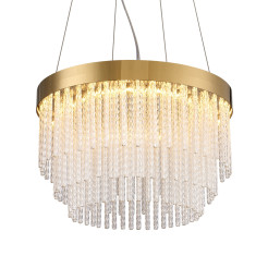 Lampa wisząca   40 cm - żyrandol  kryształowo-złoty ST-DL8510