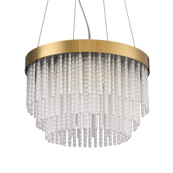 Lampa wisząca   40 cm - żyrandol  kryształowo-złoty ST-DL8510