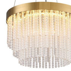 Lampa wisząca   40 cm - żyrandol  kryształowo-złoty ST-DL8510