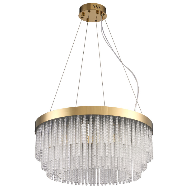 Lampa wisząca   60 cm - żyrandol LED, kryształowo-złoty ST-DL8511