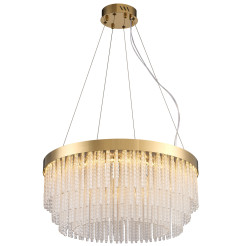 Lampa wisząca   60 cm - żyrandol LED, kryształowo-złoty ST-DL8511