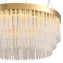 Lampa wisząca   60 cm - żyrandol LED, kryształowo-złoty ST-DL8511