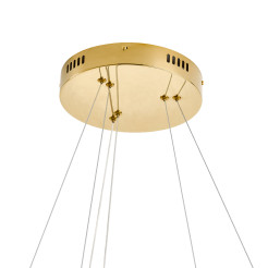 Lampa wisząca  2 40+60 cm - LED dwa ringi złoty połysk DN924-40+60 gold