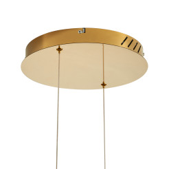 Lampa wisząca  2 60+80 cm - LED, dwa ringi złoty połysk na 1 podsufitce DN924-60+80 gold