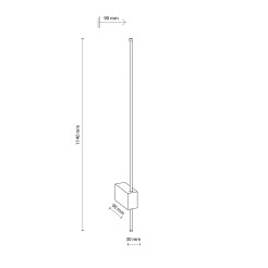 LIXA BLACK KINKIET LED 18W 18301