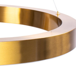 Lampa wisząca  2 60+60 cm - LED, dwa ringi mosiądz szczotkowany na 1 podsufitce ST-8848-60+60 brass