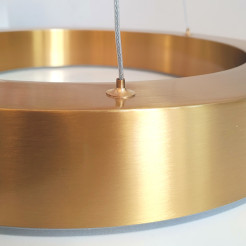 Lampa wisząca  2 60+60 cm - LED, dwa ringi mosiądz szczotkowany na 1 podsufitce ST-8848-60+60 brass