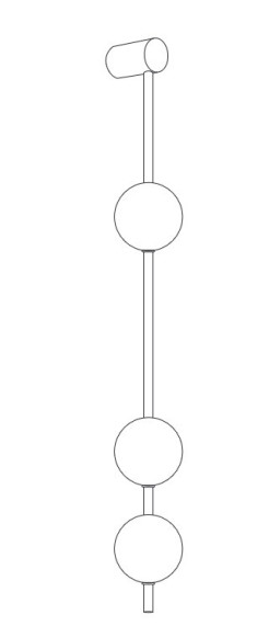 Lampa ścienna  103 cm zlota ST-DL-8541 WALL