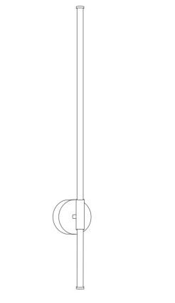 Lampa ścienna LED  biało-złota 100 cm - nowoczesny kinkiet ST-DL8547 gold