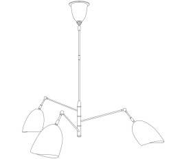 Lampa wisząca  biała 150 cm ST-8625P white