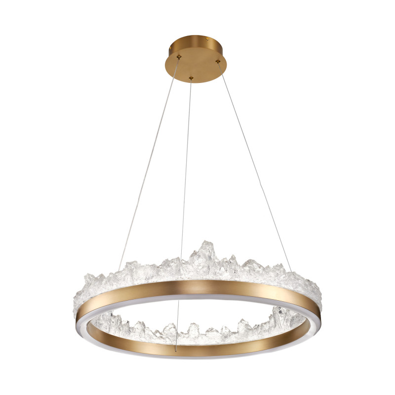 Lampa wisząca  60 cm - LED, złoty kryształowy ring ST-6490P/1