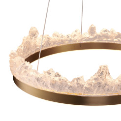 Lampa wisząca  60 cm - LED, złoty kryształowy ring ST-6490P/1