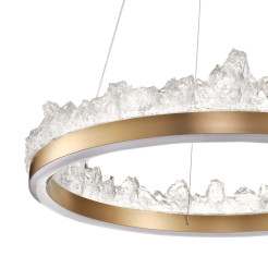 Lampa wisząca  60 cm - LED, złoty kryształowy ring ST-6490P/1