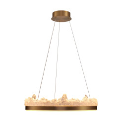 Lampa wisząca  60 cm - LED, złoty kryształowy ring ST-6490P/1