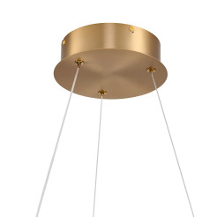 Lampa wisząca  60 cm - LED, złoty kryształowy ring ST-6490P/1