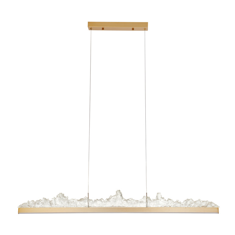 Lampa wisząca  LONG 125 cm -LED, złota listwa z kryształem ST-6490P/L