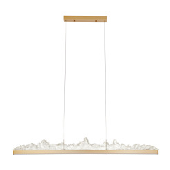 Lampa wisząca  LONG 125 cm -LED, złota listwa z kryształem ST-6490P/L